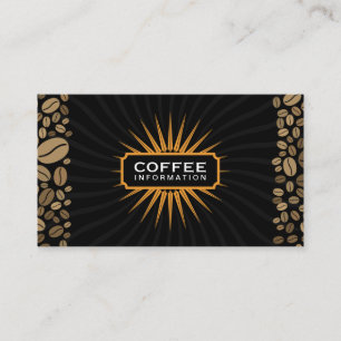 Shine Ornamental Element Coffee Beans Business Card