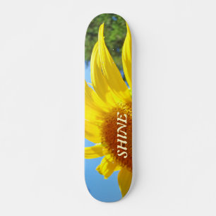 SHINE skateboards custom Yellow Sunflower