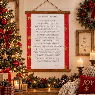 Shine Starry Christmas Hanging Tapestry