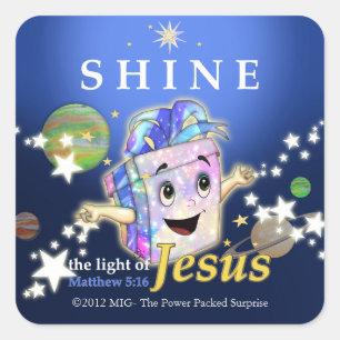 Shine the Light of Jesus Square Sticker