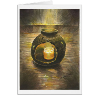 Shine through the broken pottery