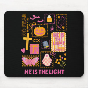 Shine With The Light Of Jesus Christian Halloween Mouse Mat