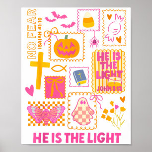 Shine With The Light Of Jesus Christian Halloween Poster