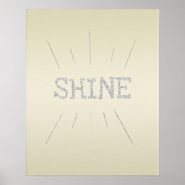 Shine Yellow with Silver Glitter Poster (Front)