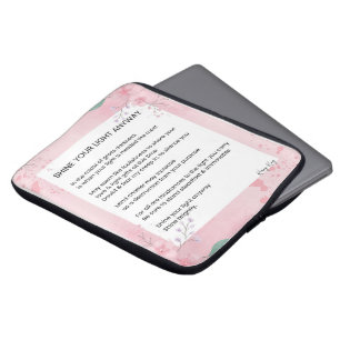 Shine Your Light Anyway Poem Poetry Laptop Sleeve