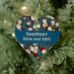 Shine Your Light Contemporary Art Ceramic Tree Decoration