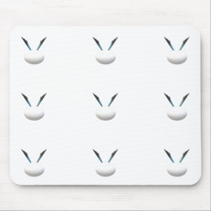 SHING WHITE GLOBES MODERN ART LESS IS MORE MOUSE MAT