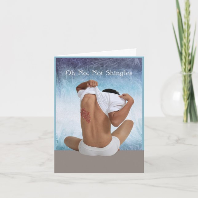 Shingles Get Well Card Man with Rash (Front)