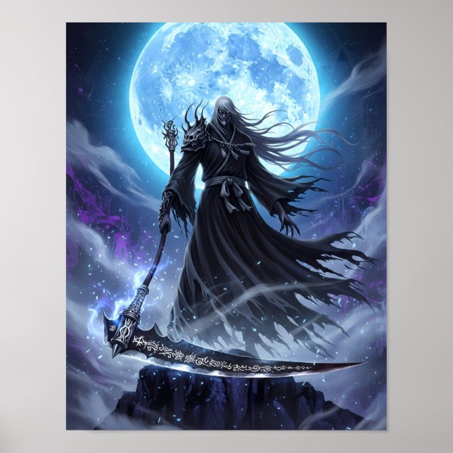 Shinigami Sumi-e Art Poster (Front)