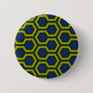 Shining Blue 6 Cm Round Badge