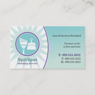 Shining Bright Cleaning Service Business Card
