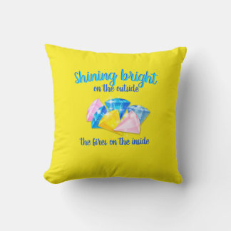 Shining-Bright-Diamonds-Blue-  Throw Pillow
