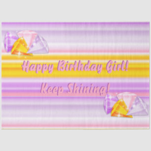 Shining Bright Diamonds-Coordinating Stripes-1 Tissue Paper