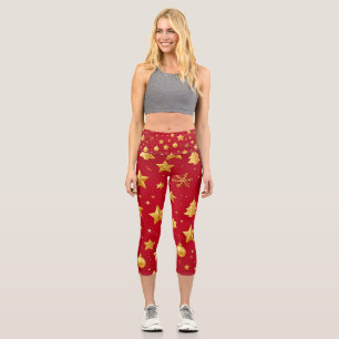 Shining Bright on Christmas Night Capri Leggings