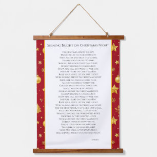 Shining Bright on Christmas Night poetry Hanging Tapestry