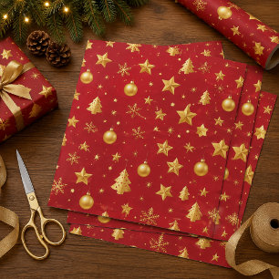 Shining Bright on Christmas Night Wrapping Paper Sheet