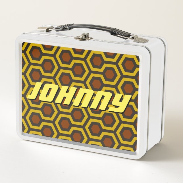 Shining Brown Johnny Metal Lunch Box (Front)