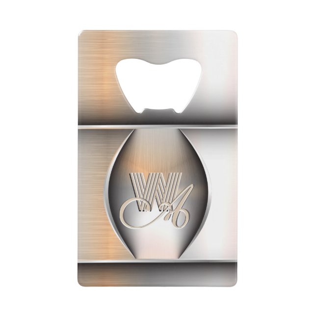 Shining Brushed Steel Monogram (Front)