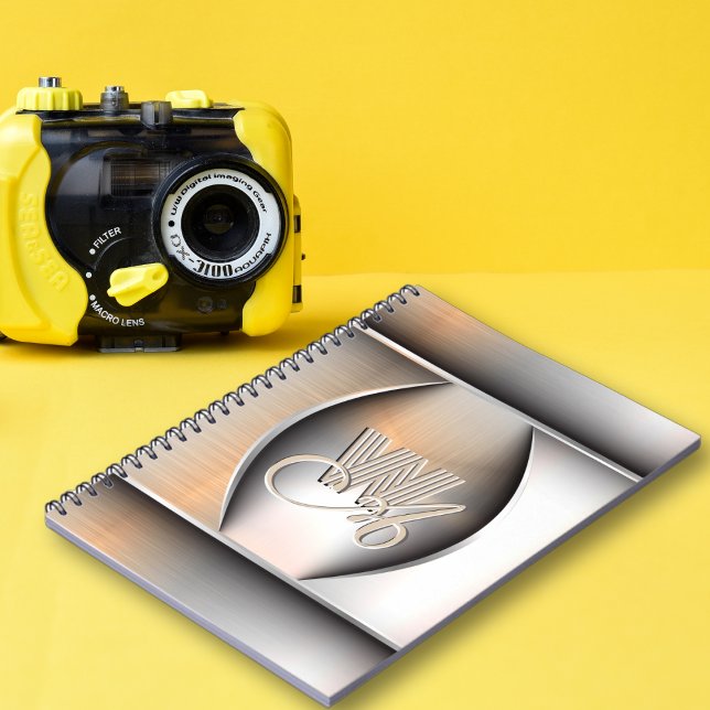 Shining Brushed Steel Monogram Notebook (Creator Uploaded)
