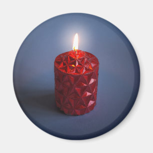 Shining candle magnet