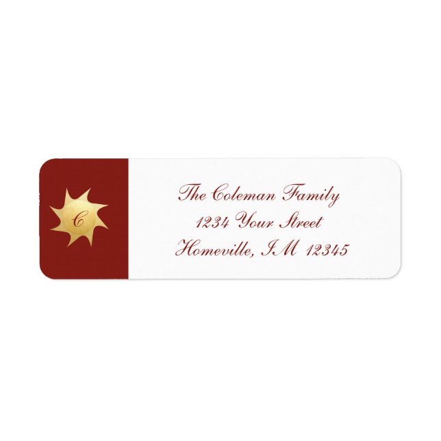 Shining Christmas Wishes - address labels (Front)