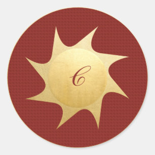 Shining Christmas Wishes - round sticker