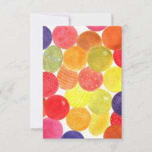 Shining Coloured Abstract Balloons at the Fair Thank You Card