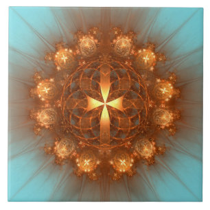 Shining Cross Mandala Tile