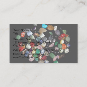 Shining crystals and gemstones business card