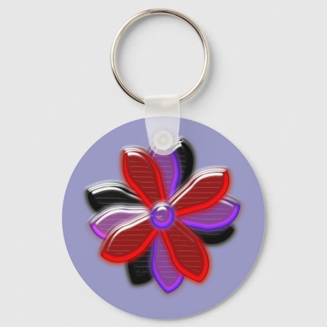 Shining Daisy Flower Keychain (Front)