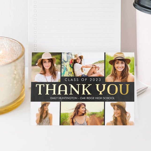 Shining Future FOIL Folded Photo Thank You Card (Creator Uploaded)