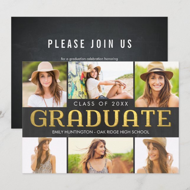 Shining Future Graduation Announcement Invitation (Front/Back)
