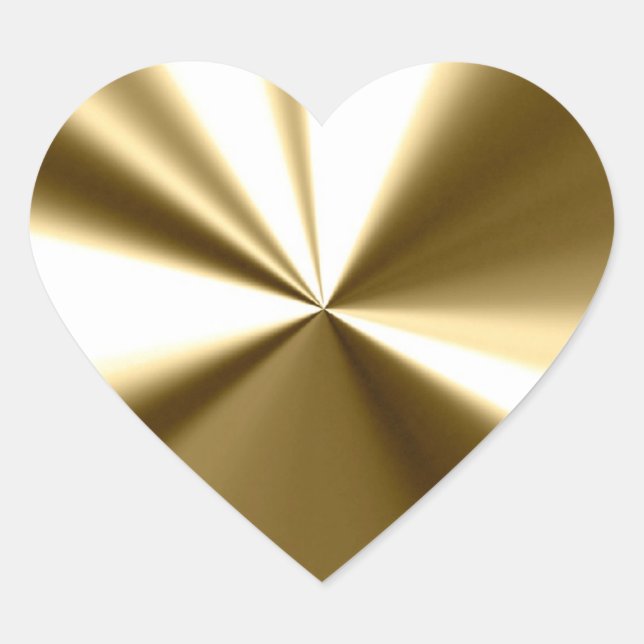 Shining Gold Heart Seals Stickers (Front)