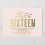 Shining Gold | Sweet Sixteen Invitation<br><div class="desc">visit our shop for more styles and colours!</div>