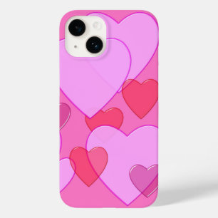 Shining heart Valentine background pink Case-Mate iPhone 14 Case