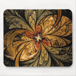 Shining Leaves Fractal Art Mouse Mat