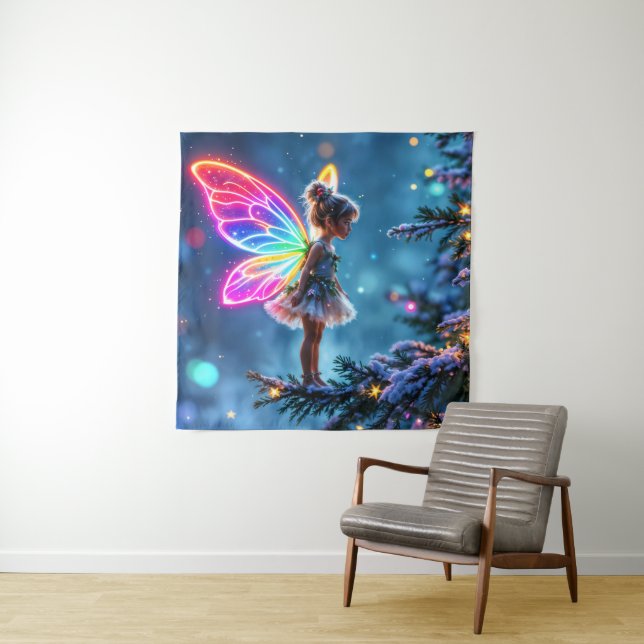 Shining little Christmas fairy lights fantasy Tapestry (In Situ)