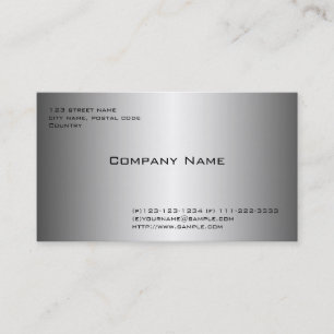 shining metal like business card. card