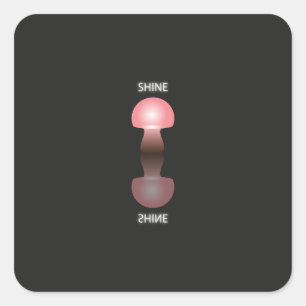 SHINING MUSHROOM SQUARE STICKER