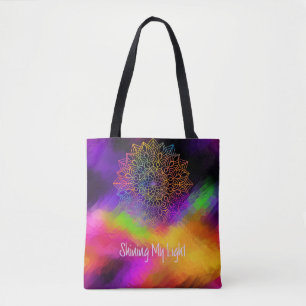 Shining My Light Mandala Multi-colour Abstract Tote Bag