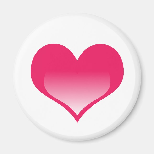 Shining Pink Heart Magnet (Front)