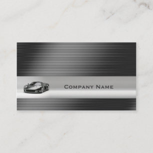 Shining Silver Line Sports Car Business Card