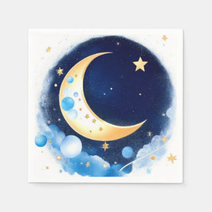 Shining Sky Dreams Boy Baby Shower Napkin