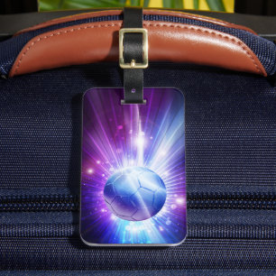 Shining Soccer Ball Football Luggage Tag
