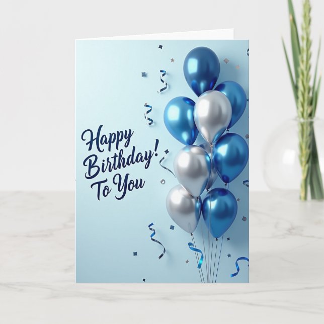 Shining Sphere Birthday Card (Front)