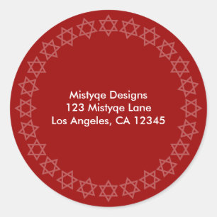 Shining Star Bar/Bat Mitzvah Address Labels