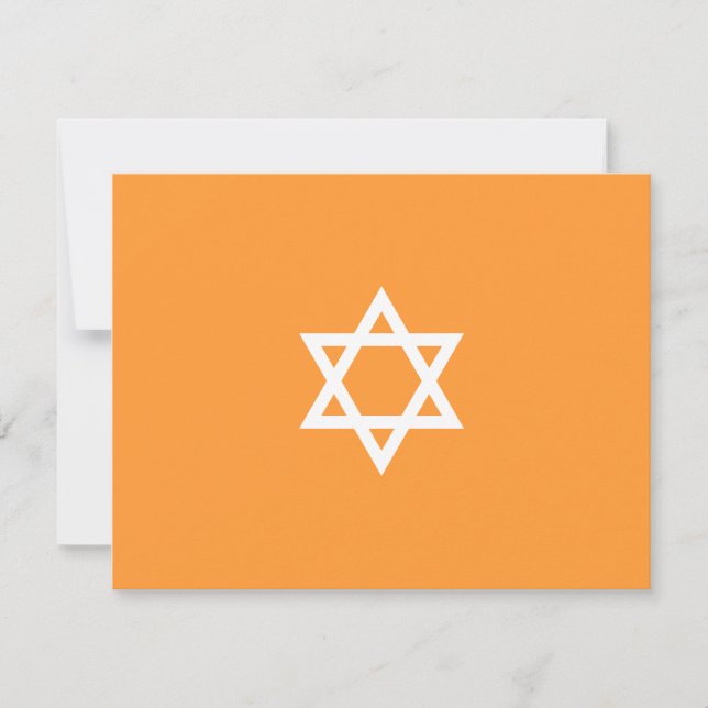Shining Star Bar Mitzvah Blue Thank You Card (Front)