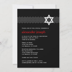 Shining Star Bar Mitzvah Invitation