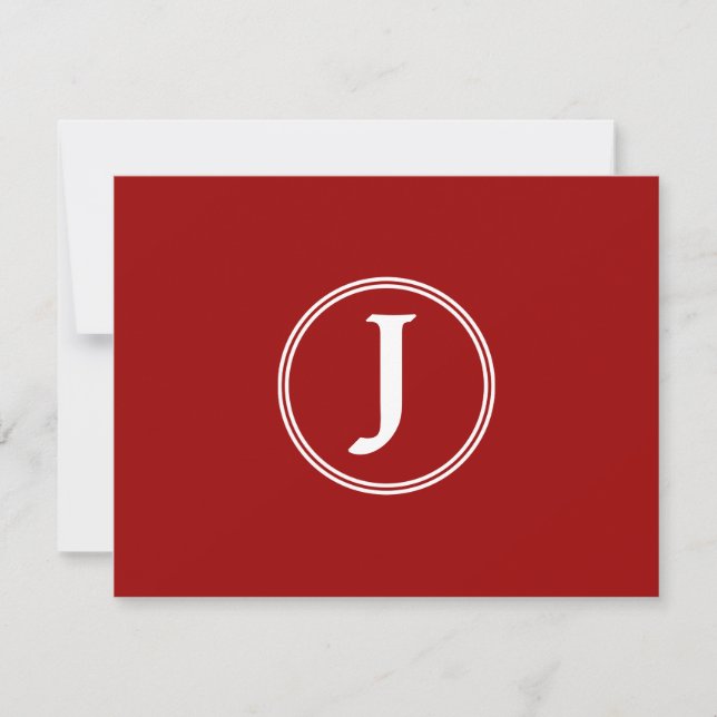 Shining Star Bar Mitzvah Monogram RSVP Card (Front)