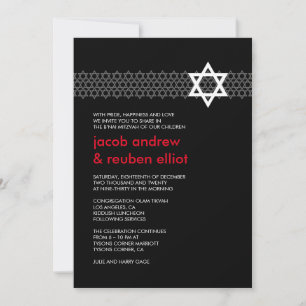 Shining Star B'nai Mitzvah Invitation